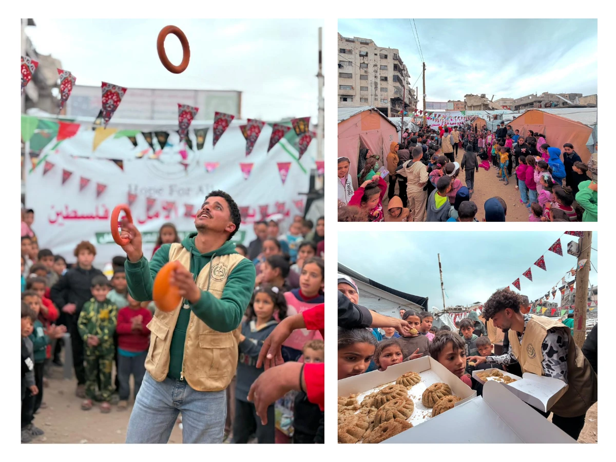 في صباح عيد الفطر السعيد ، طرقت الضحكة أبواب المخيمات